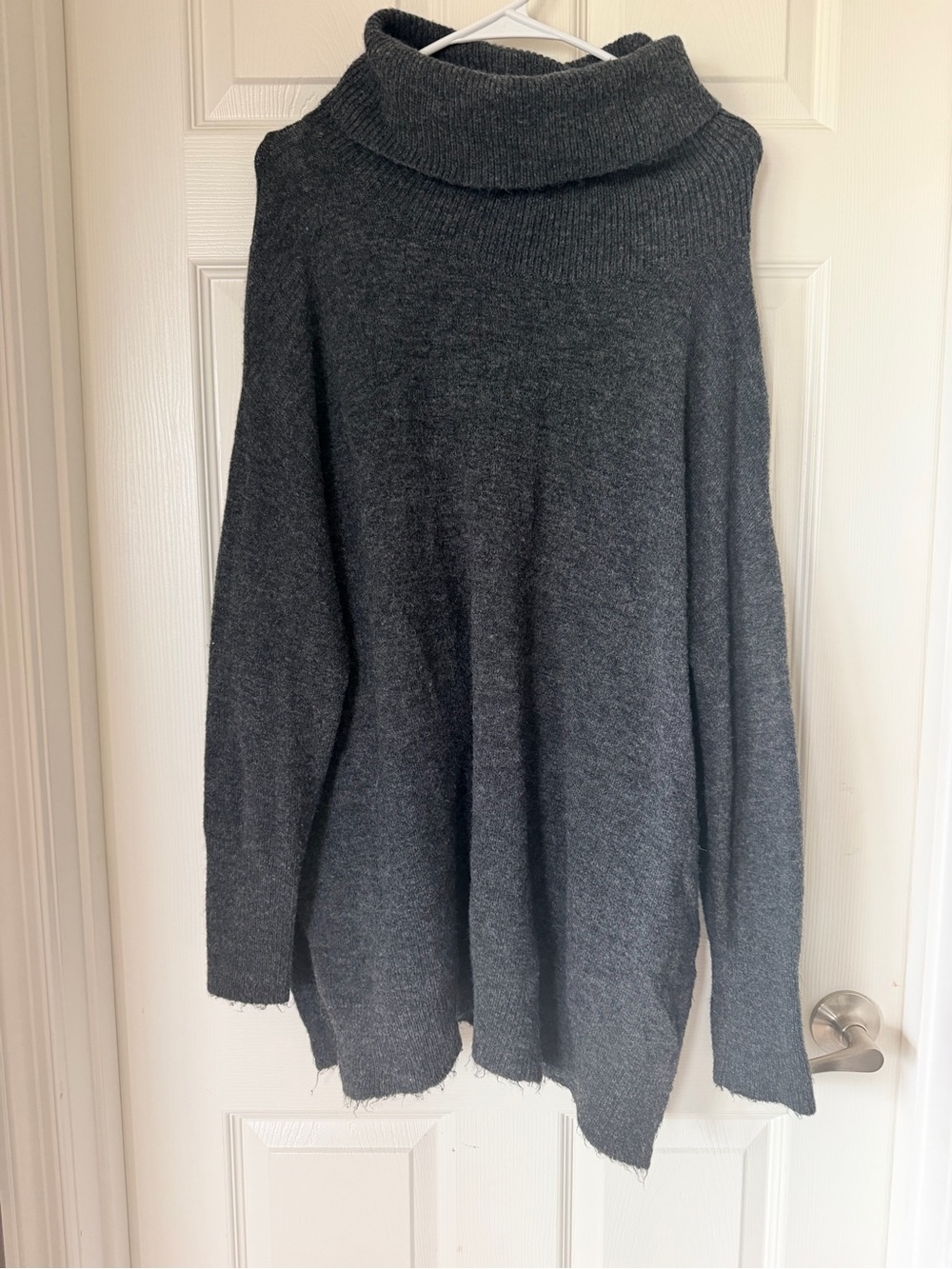 Express Charcoal Cowl Neck Sweater
